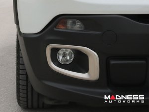 Jeep Renegade Front Fog Light Trim - Brushed Stainless Steel